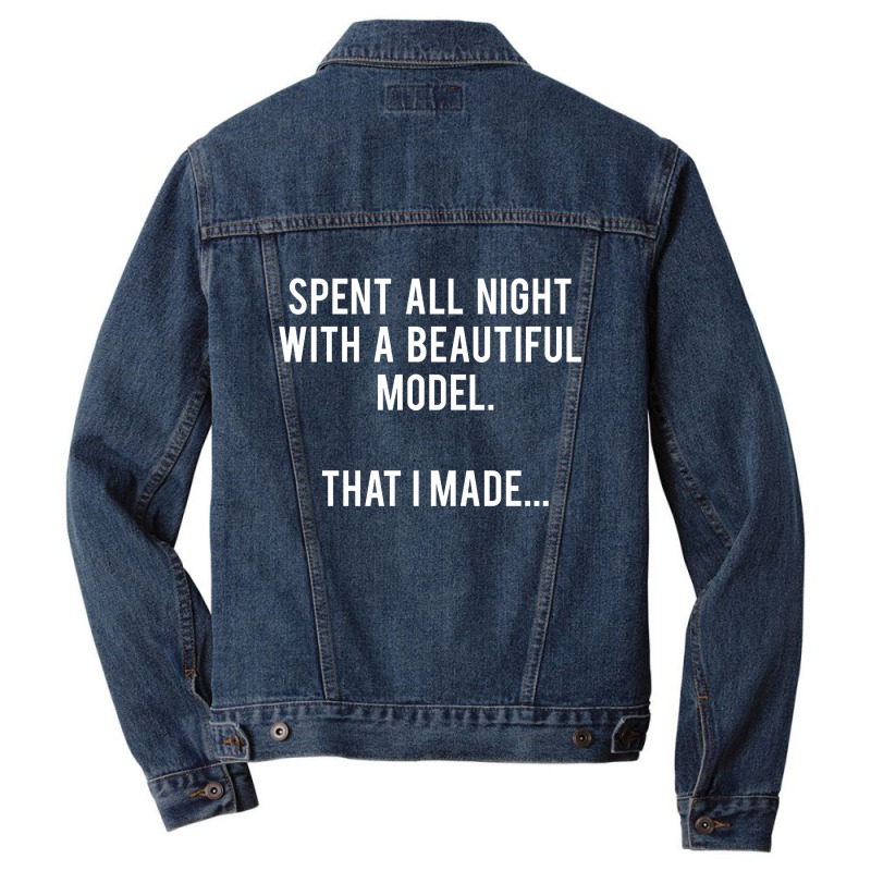 Architect   Spent All Night With A Model. That I Made. Men Denim Jacket | Artistshot