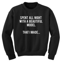 Architect   Spent All Night With A Model. That I Made. Youth Sweatshirt | Artistshot