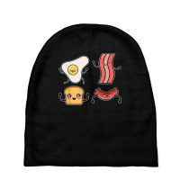 Funny Breakdance Crew Egg Toast Bread Sausage Bacon T Shirt Baby Beanies | Artistshot