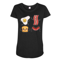 Funny Breakdance Crew Egg Toast Bread Sausage Bacon T Shirt Maternity Scoop Neck T-shirt | Artistshot