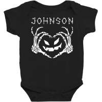 Johnson Name Personalized Costume Halloween Skeleton Gif Men T Shirt Baby Bodysuit | Artistshot