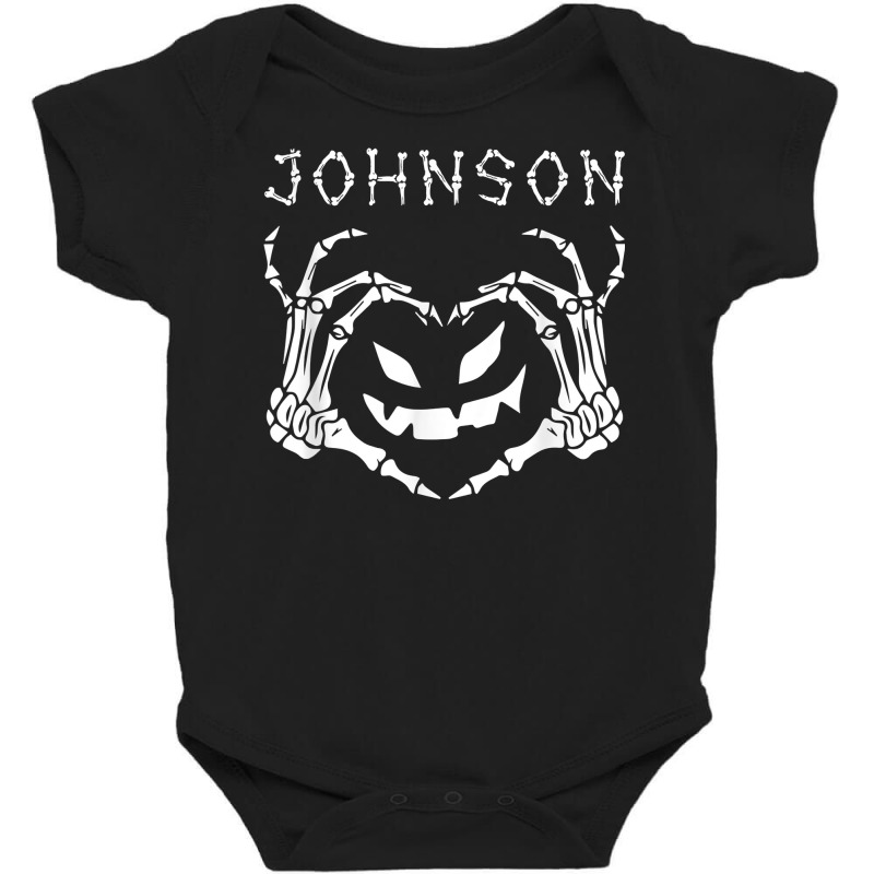 Johnson Name Personalized Costume Halloween Skeleton Gif Men T Shirt Baby Bodysuit by deleonnylorindg | Artistshot