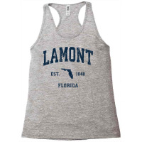 Lamont Florida Fl Vintage Athletic Navy Sports Design T Shirt Racerback Tank | Artistshot