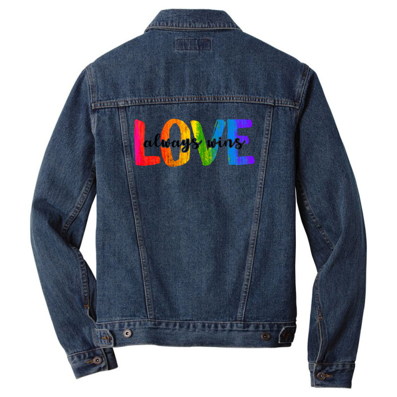 Love Always Wins For Light Men Denim Jacket | Artistshot