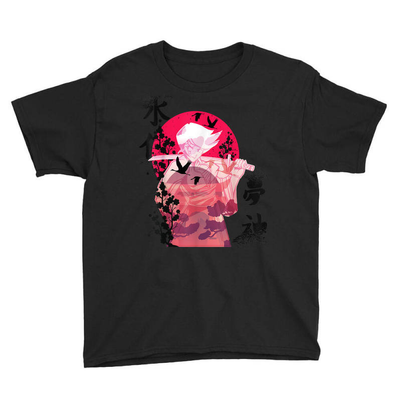 Samurai Girl Japanese Flowers Warrior Japan Katana Sword T Shirt Youth Tee by sowleomballoucgp | Artistshot