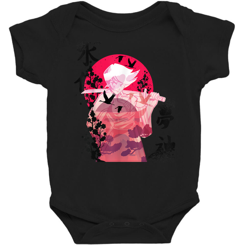 Samurai Girl Japanese Flowers Warrior Japan Katana Sword T Shirt Baby Bodysuit by sowleomballoucgp | Artistshot