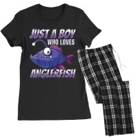 Just A Boy Who Loves Anglerfish Angler Fish Fishing Women's Pajamas Set | Artistshot