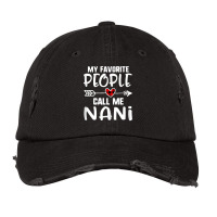 Womens My Favorite People Call Me Nani Mothers Day Buffalo Plaid T Shi Vintage Cap | Artistshot