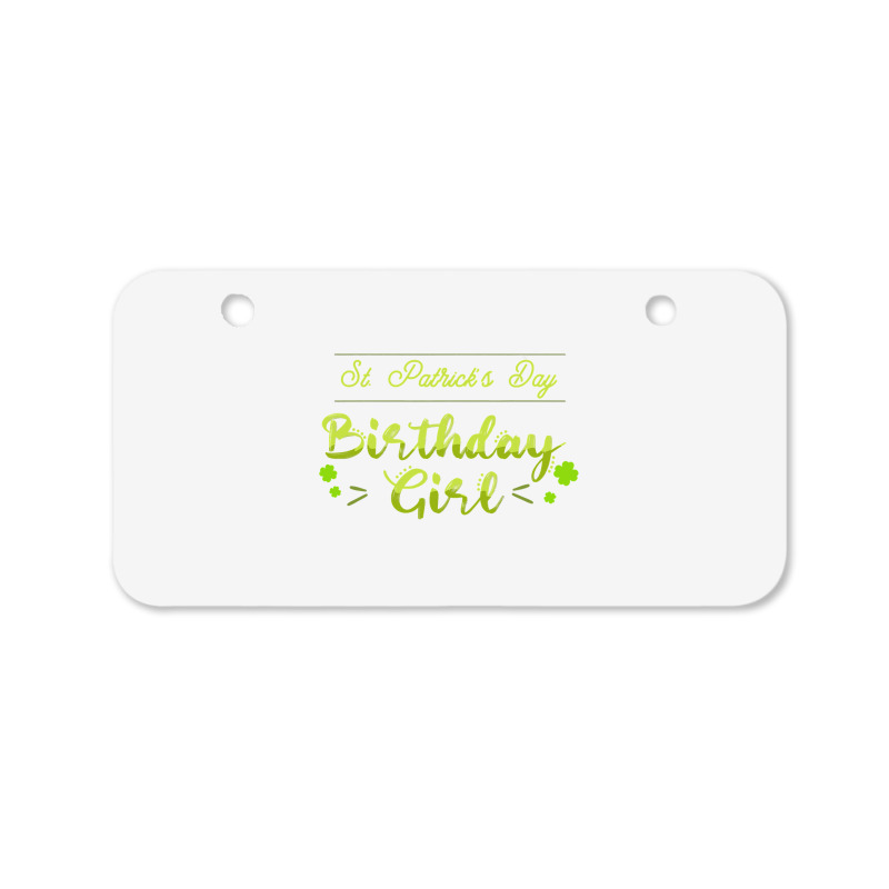 Funny St Patricks Day  For Birthday Girl St Pattys Day Bicycle License Plate | Artistshot