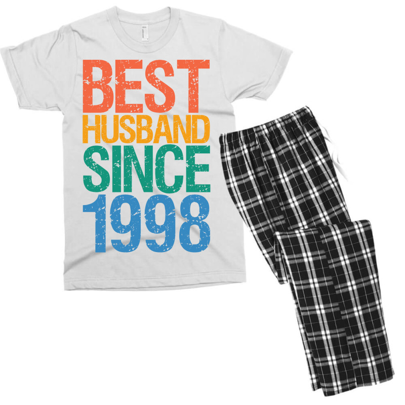 Best Husband Since 1998 Retro Men's T-shirt Pajama Set | Artistshot