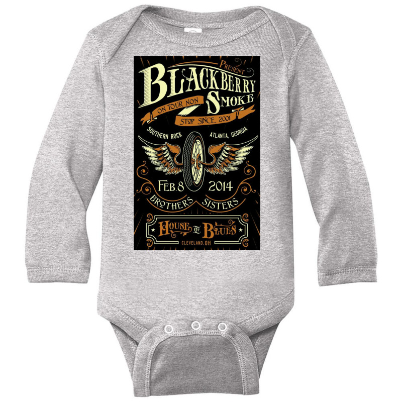 Blackberry Smoke, Blackberry Smoke Rooster, The Blackberry Smoke 2022 Long Sleeve Baby Bodysuit by tersinajoney | Artistshot