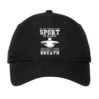 Funny Swimming Swimmer Gift Hard Sport Holding Your Breath T Shirt Adjustable Cap | Artistshot