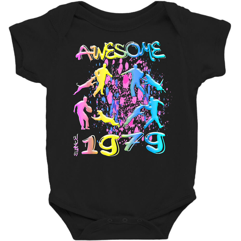 Awesome Since 1979. Agility Dog Training Graffiti Design T Shirt Baby Bodysuit by sowleomballoucgp | Artistshot