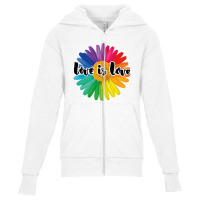 Love Is Love Rainbow Sunflower For Light Youth Zipper Hoodie | Artistshot