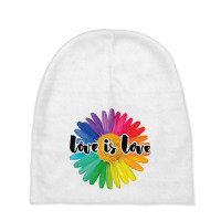 Love Is Love Rainbow Sunflower For Light Baby Beanies | Artistshot