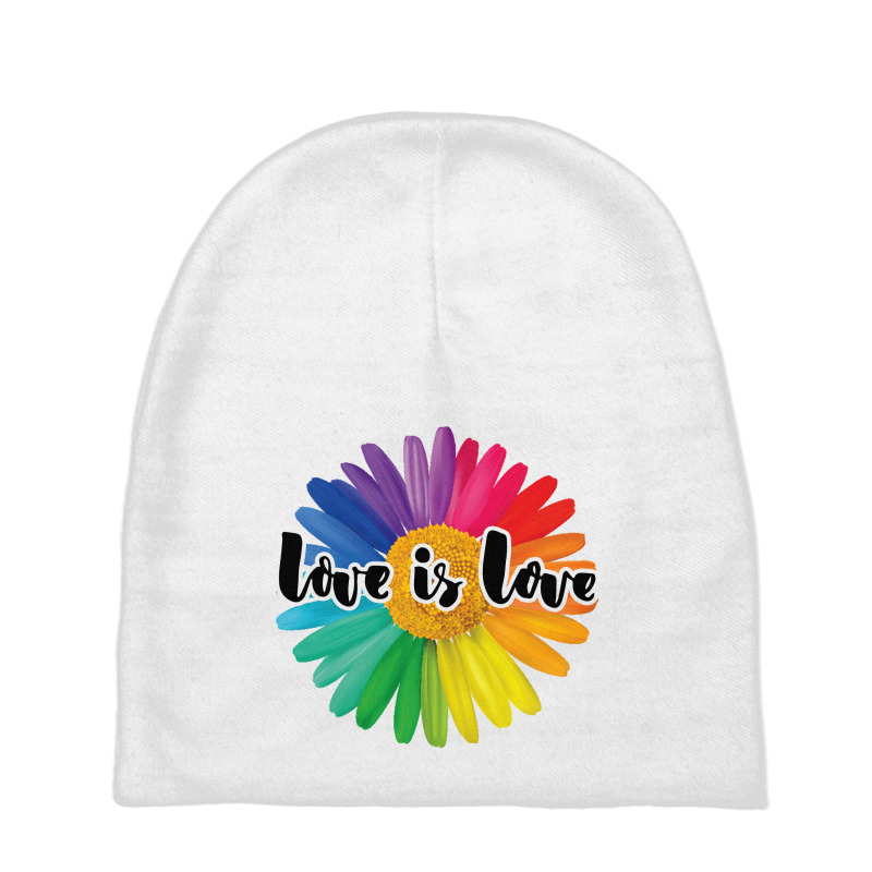 Love Is Love Rainbow Sunflower For Light Baby Beanies by autlu2024 | Artistshot