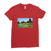 Lily Pads In The Shallows French River Delta Ladies Fitted T-shirt | Artistshot