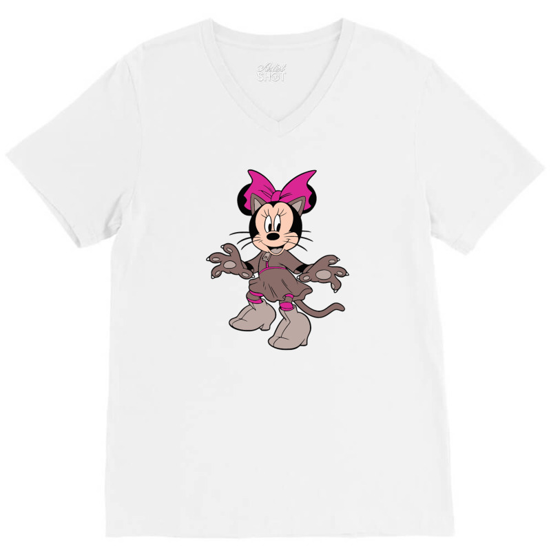 Cat Mouse  Halloween V-Neck Tee by meritanila | Artistshot