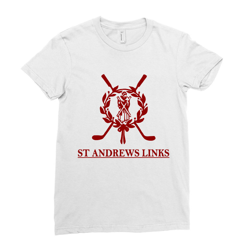 St Andrews Links Ladies Fitted T-Shirt by GoldenArt | Artistshot