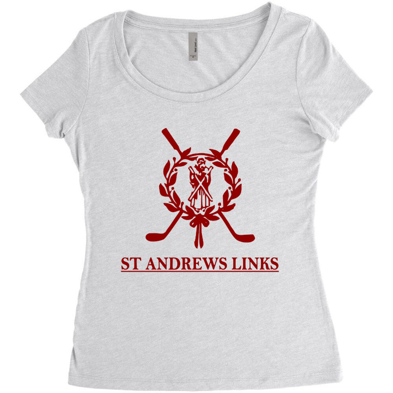 St Andrews Links Women's Triblend Scoop T-shirt by GoldenArt | Artistshot