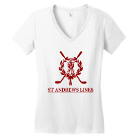 St Andrews Links Women's V-neck T-shirt | Artistshot