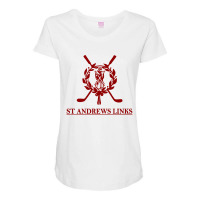 St Andrews Links Maternity Scoop Neck T-shirt | Artistshot