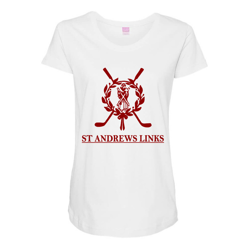 St Andrews Links Maternity Scoop Neck T-shirt by GoldenArt | Artistshot