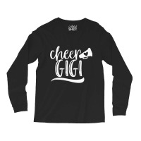 Womens Cheer Gigi Megaphone With Heart Accent Mens Womens Long Sleeve Shirts | Artistshot