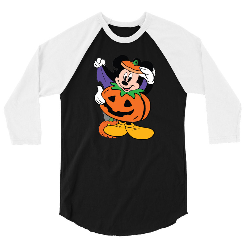 Pumkin Mouse Halloween 3/4 Sleeve Shirt by meritanila | Artistshot