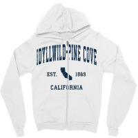 Idyllwild Pine Cove California Ca Vintage Athletic Navy Spor T Shirt Zipper Hoodie | Artistshot