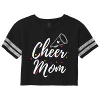 Womens Cheer Mom Megaphone With Heart Accent Women Funny Gifts Boys Gi Scorecard Crop Tee | Artistshot