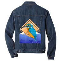 King Fisher Set Over Mountain In Spring Men Denim Jacket | Artistshot