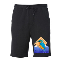 King Fisher Set Over Mountain In Spring Fleece Short | Artistshot