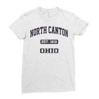 North Canton Ohio Oh Vintage State Athletic Style T Shirt Ladies Fitted T-shirt | Artistshot