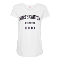 North Canton Ohio Oh Vintage State Athletic Style T Shirt Maternity Scoop Neck T-shirt | Artistshot