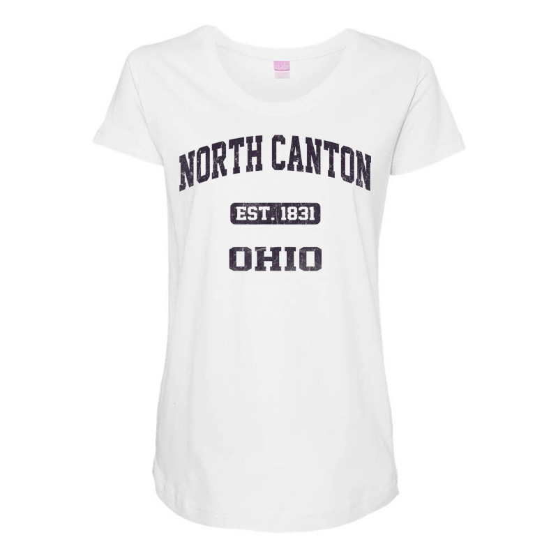 North Canton Ohio Oh Vintage State Athletic Style T Shirt Maternity Scoop Neck T-shirt | Artistshot