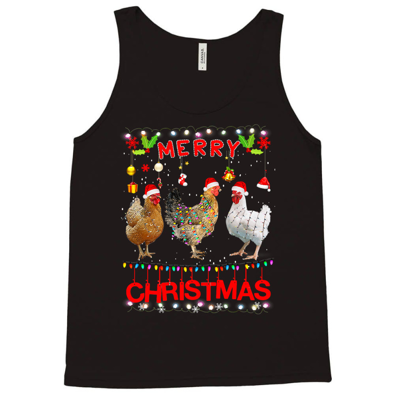 Chicken Design Merry Christmas Chicken For Kids Costume Cute 32 Hen Ch Tank Top | Artistshot