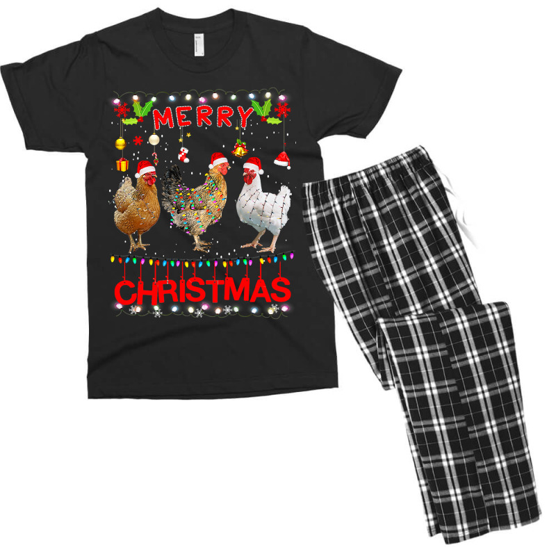 Chicken Design Merry Christmas Chicken For Kids Costume Cute 32 Hen Ch Men's T-shirt Pajama Set | Artistshot