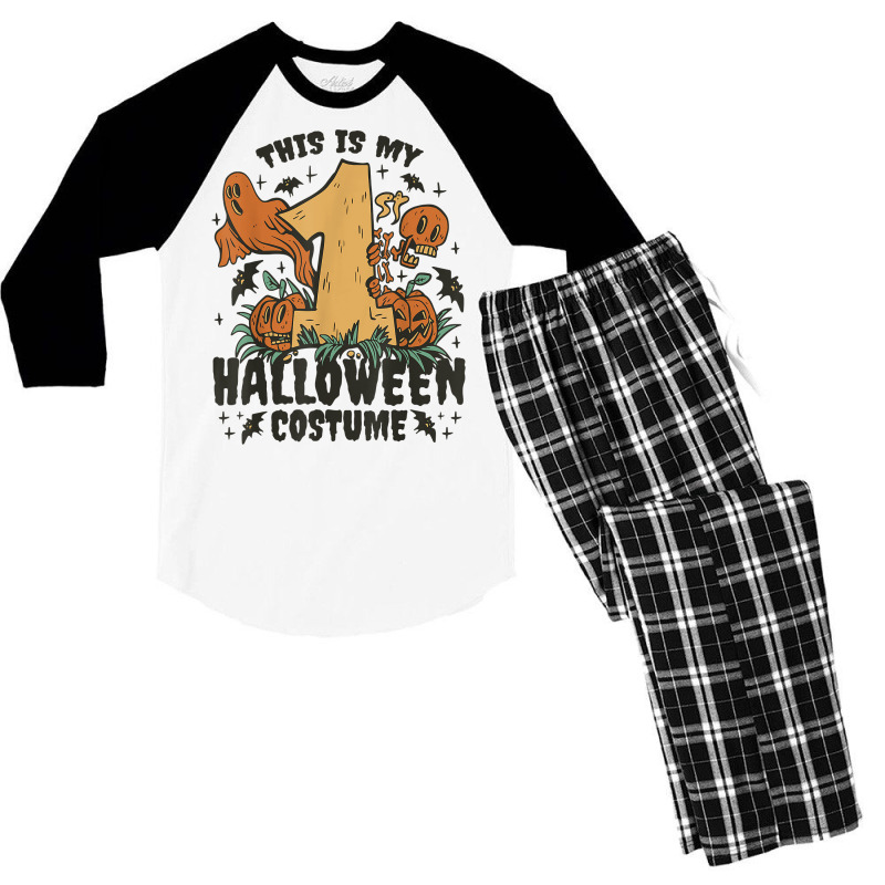 This Is My First Halloween Costume T Shirt Men's 3/4 Sleeve Pajama Set | Artistshot