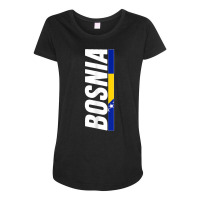 Bosnia Herzegovina T Shirt Bosnian Flag Love Gift Maternity Scoop Neck T-shirt | Artistshot