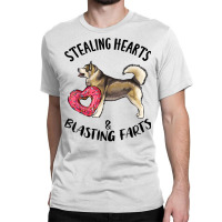 Stealing Hearts Blasting Farts Alaskan Malamute Valentines T Shirt Classic T-shirt | Artistshot