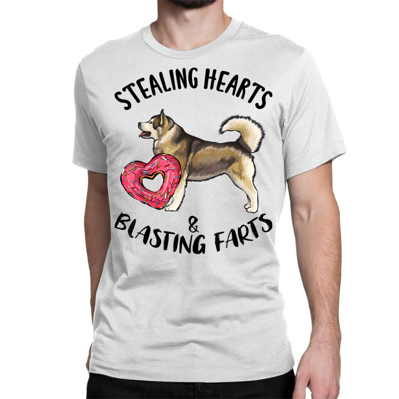 Stealing Hearts Blasting Farts Alaskan Malamute Valentines T Shirt Classic T-shirt | Artistshot