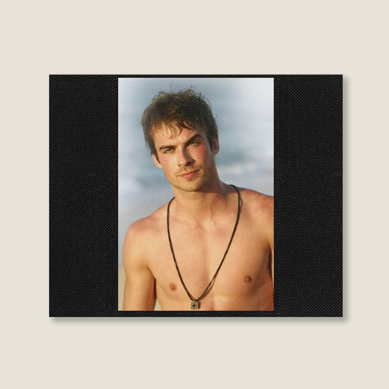 Ian Damon Shirtless Salvatore Landscape Canvas Print | Artistshot