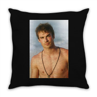 Ian Damon Shirtless Salvatore Throw Pillow | Artistshot