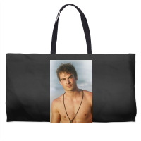 Ian Damon Shirtless Salvatore Weekender Totes | Artistshot