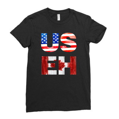 Useh America Canada Ladies Fitted T-shirt Designed By Sengul