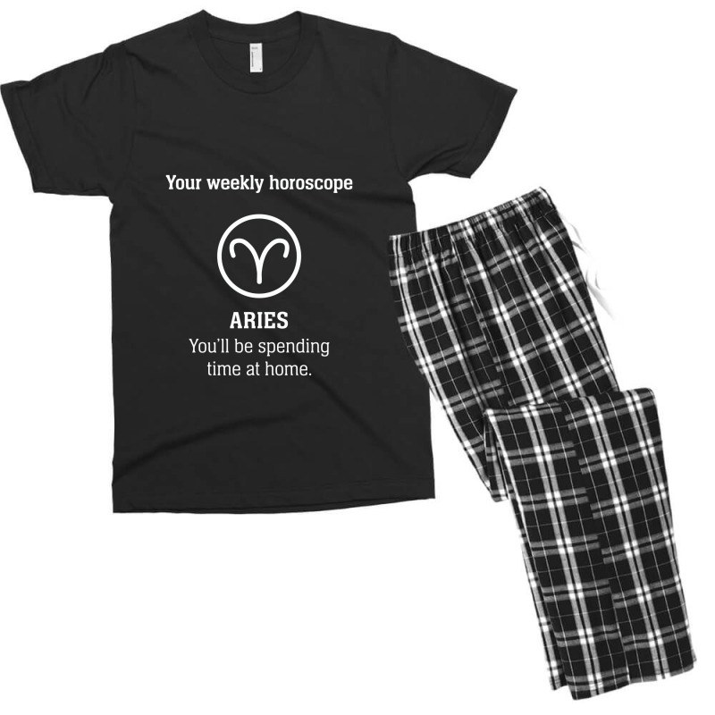 Your Weekly Horoscope Aries Self Isolation Men's T-shirt Pajama Set by mauramadhan | Artistshot