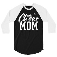 Womens Megaphone Cheer Mom Music Vintage Retro 3/4 Sleeve Shirt | Artistshot