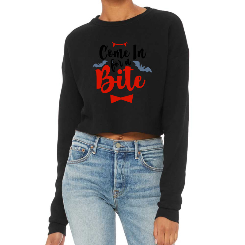 Come In For A Bite Cropped Sweater by podcastbercanda | Artistshot