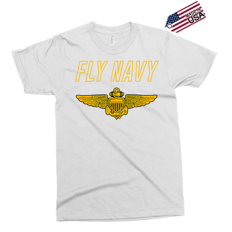 Fly Navy Shirt Classic Naval Officer Pilot Wings Tee Exclusive T-shirt by nevinsledowtinwq | Artistshot